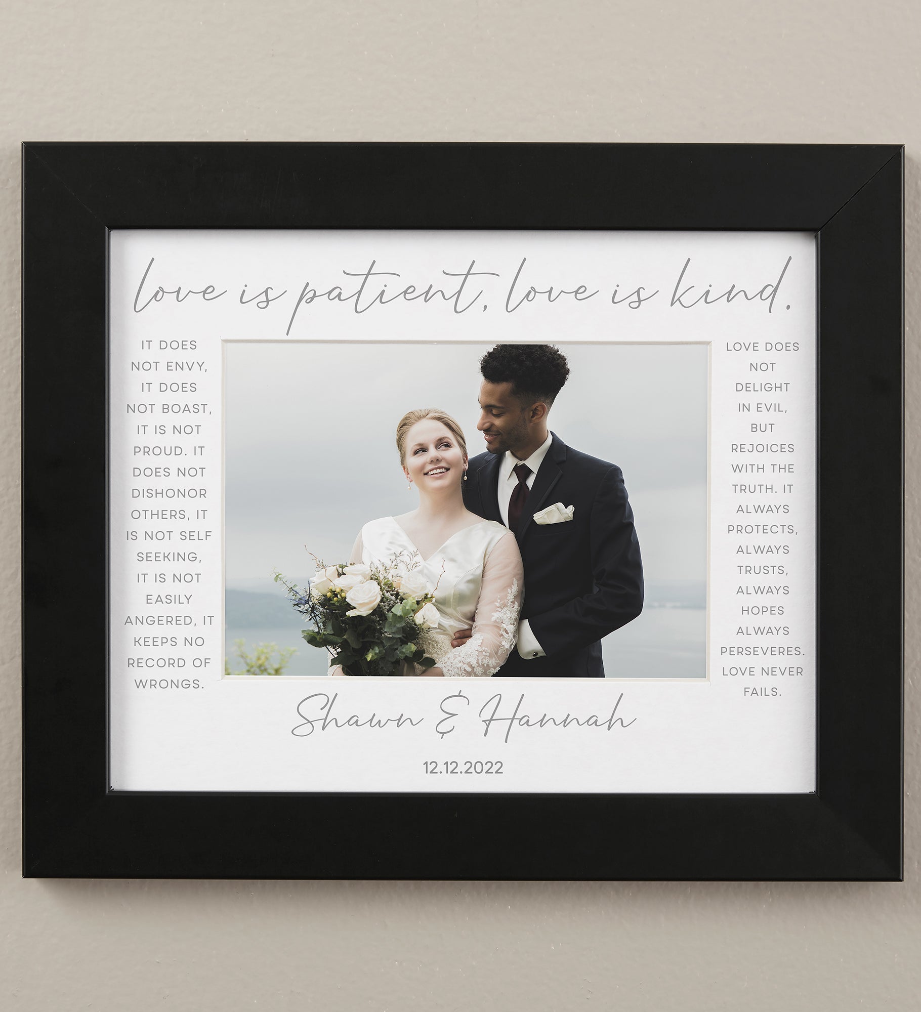 Love Is Patient Personalized Matted Frames